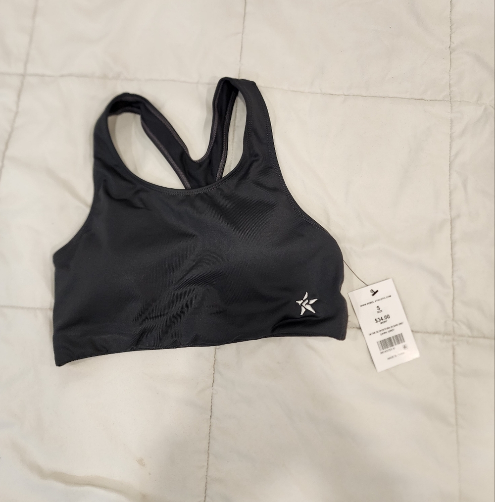NWT Charcoal Gray Sports Bra